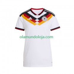 Camisola Alemanha Mulher Equipamento Primeiro Copa do Mundo 2026 Manga Curta
